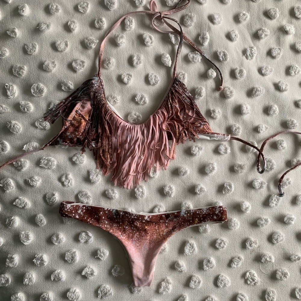 LSpace Fringe Bikini Top and Bottoms